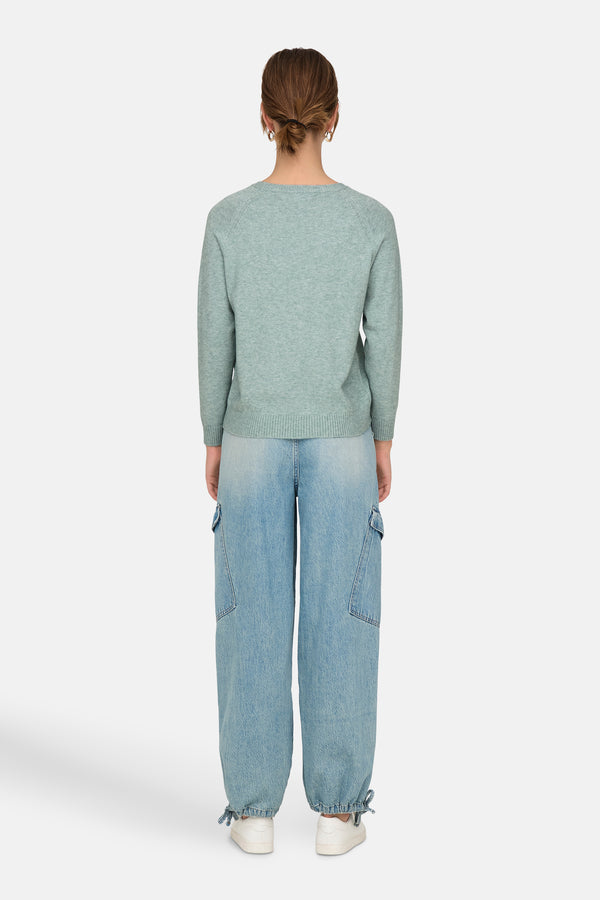 Pull col rond Vert - ONLY®