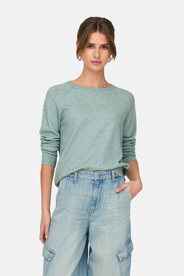Pull col rond Vert - ONLY®