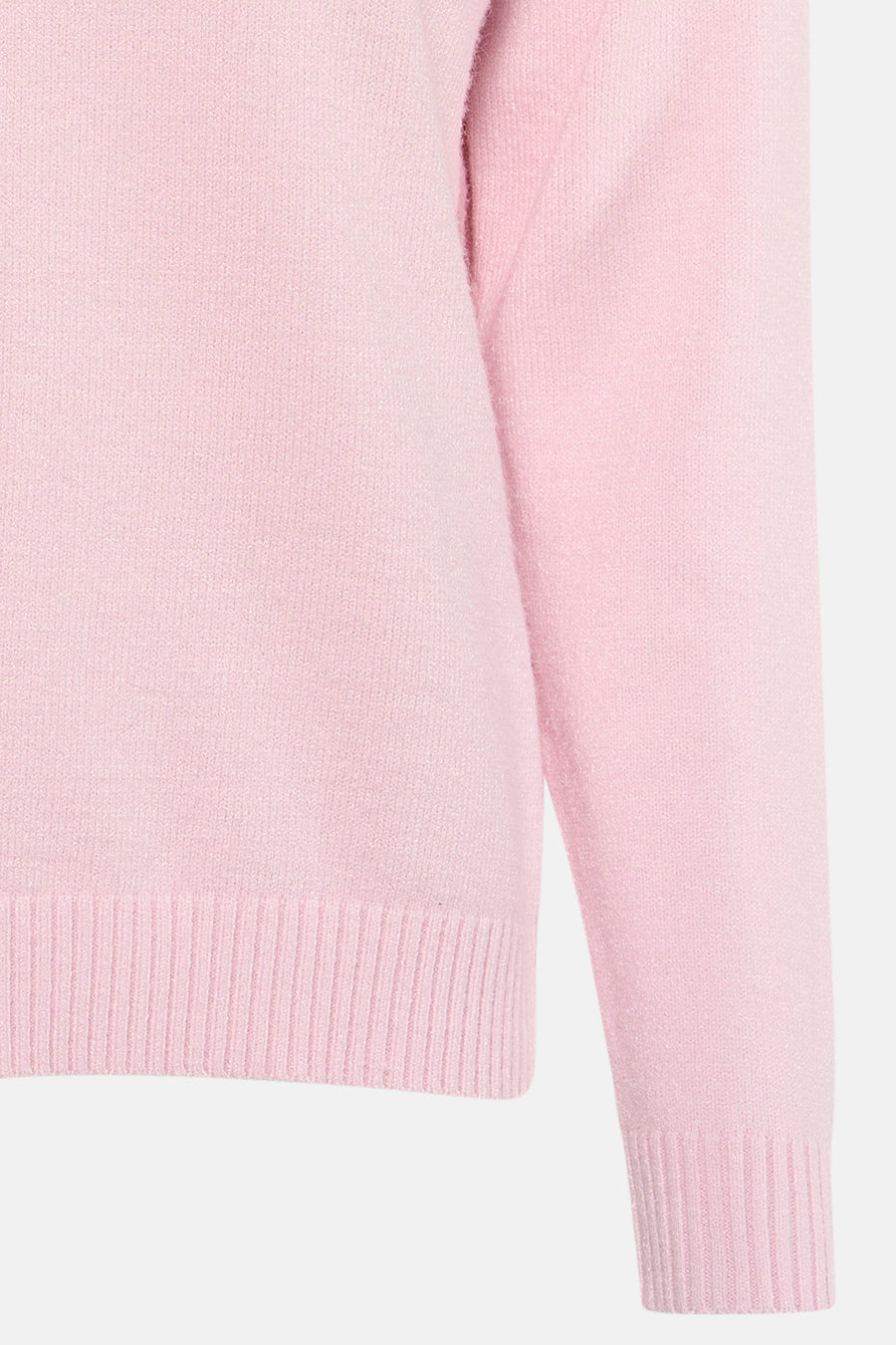 Pull à col rond rose de ONLY®, en tricot côtelé et maille douce.