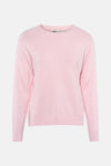 Pull rose à col rond de ONLY, en maille fine.