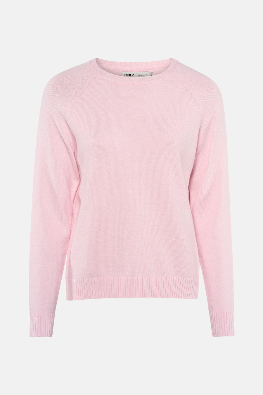 Pull rose à col rond de ONLY, en maille fine.