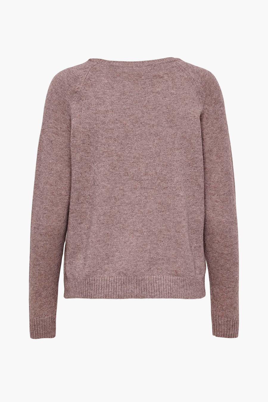 Pull à col rond rose de ONLY, en maille fine texturée, coupe classique.