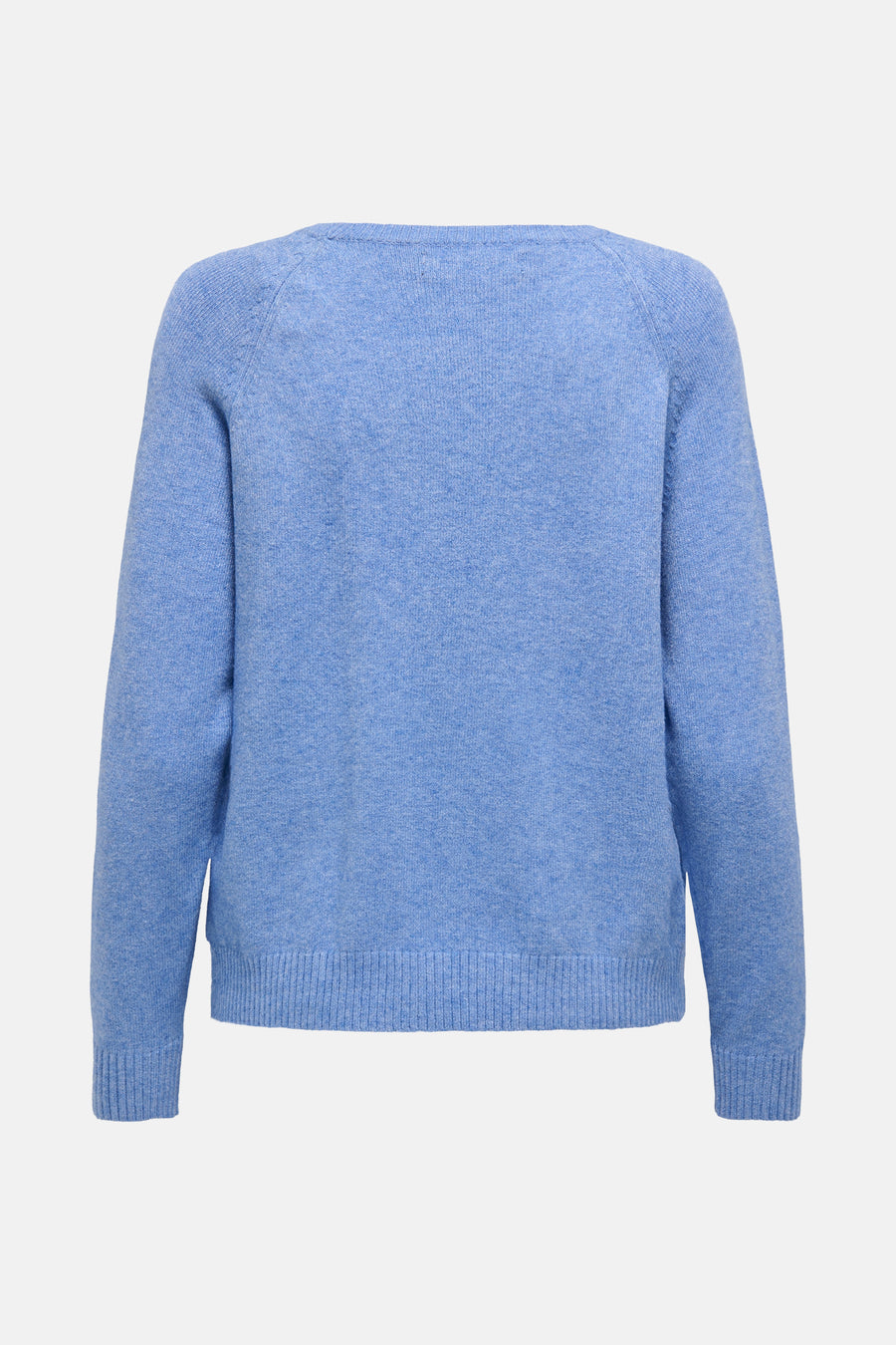 Pull à col rond bleu de ONLY, en maille texturée, vue de dos.
