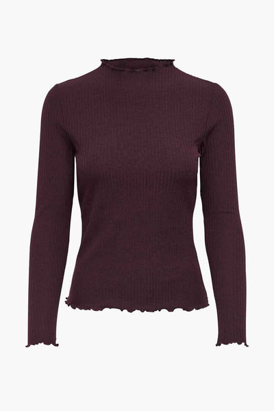 Pull col rond Brun - ONLY®