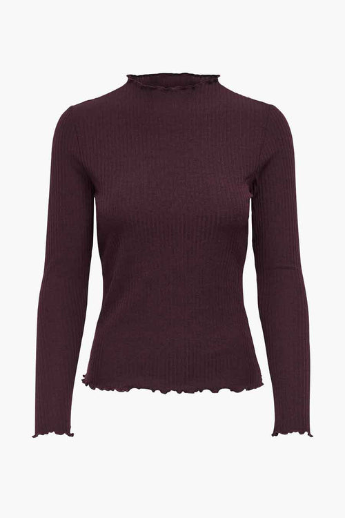 Pull col rond Brun - ONLY®