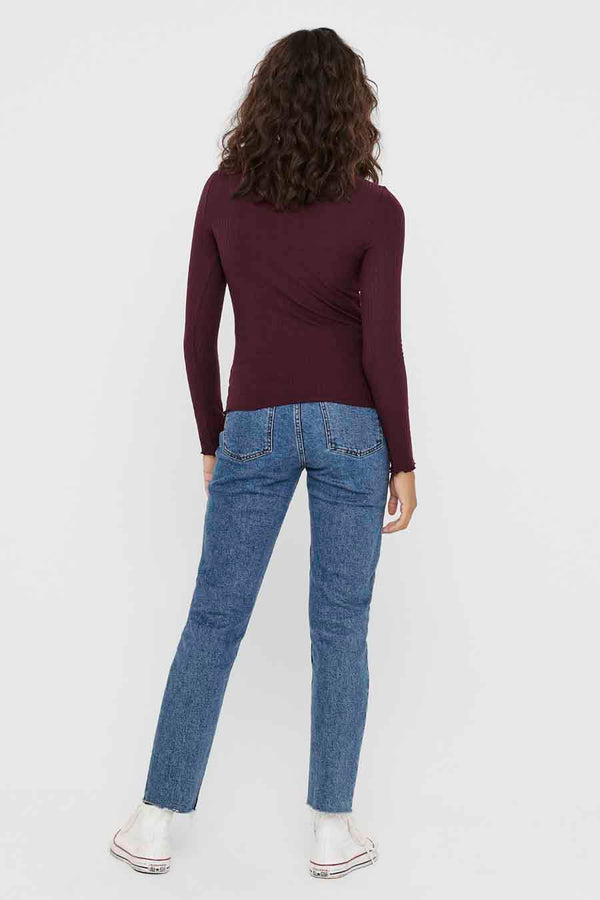 Pull col rond Brun - ONLY®