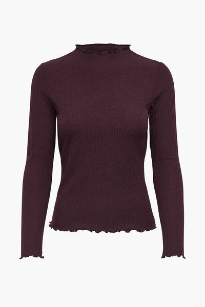 Pull col rond Brun - ONLY®