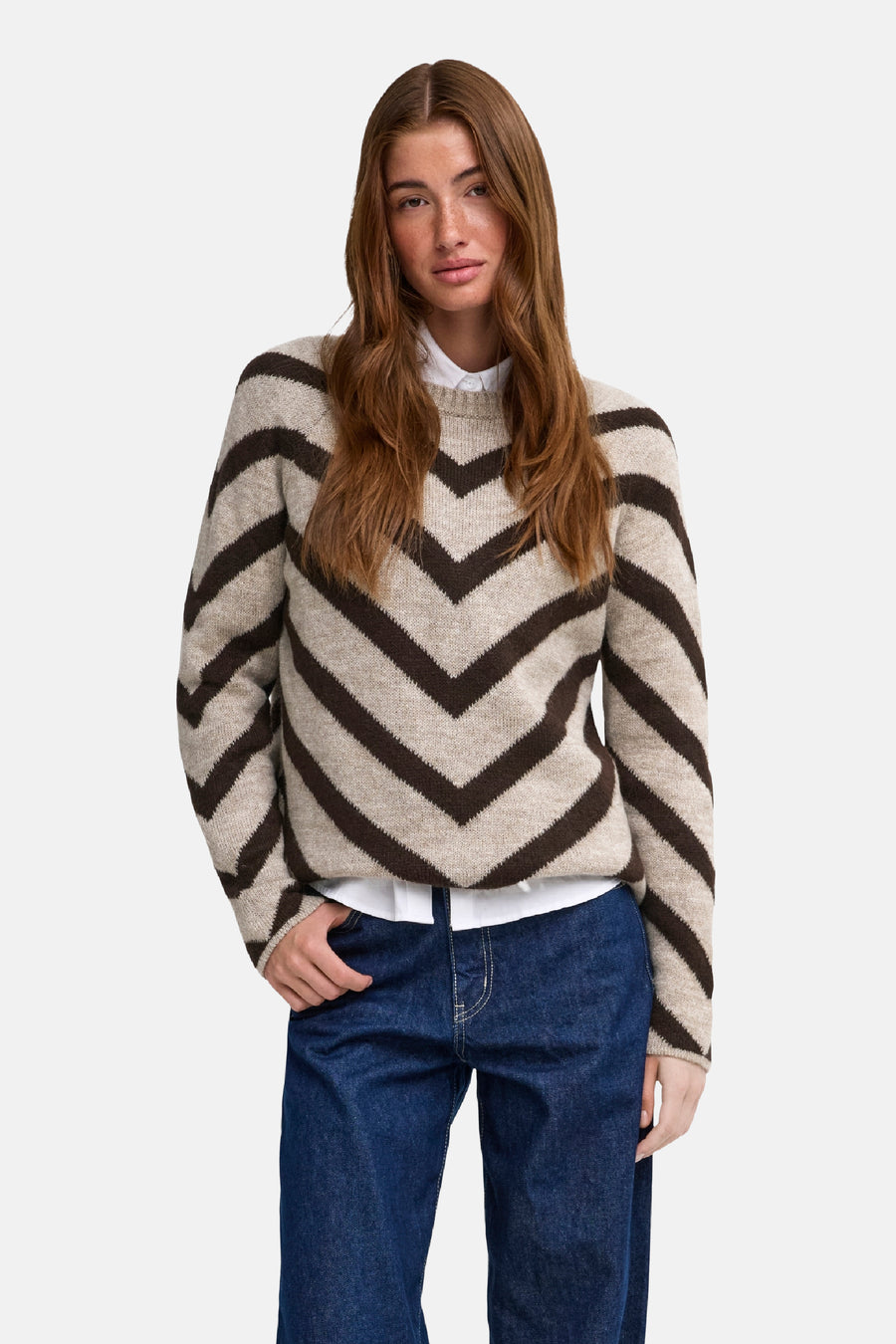 Pull col rond multicolore - ONLY®