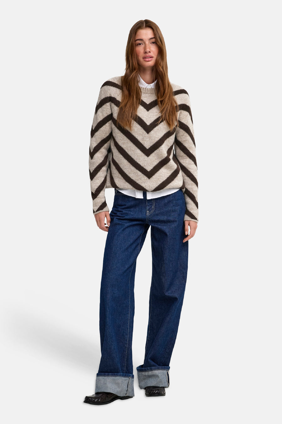 Pull col rond multicolore - ONLY®