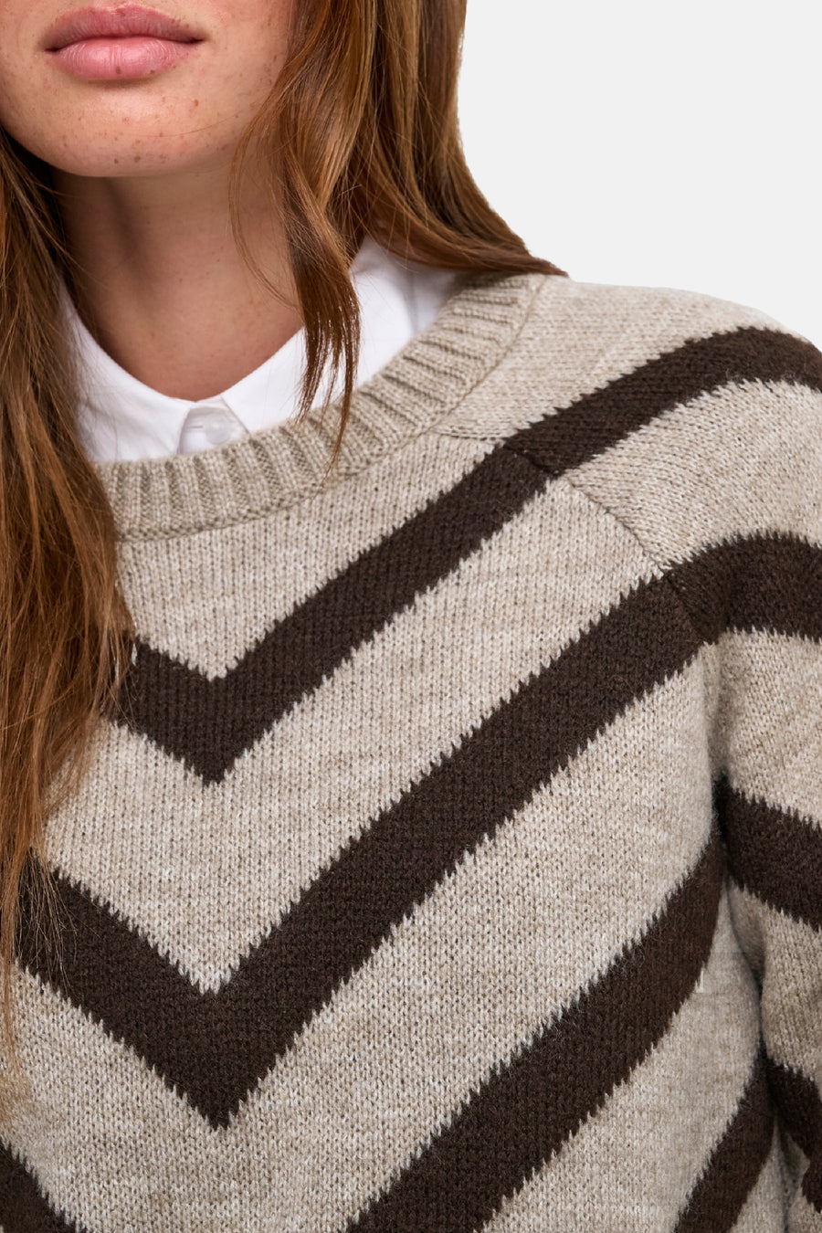Pull col rond multicolore - ONLY®