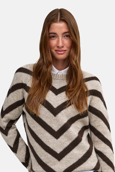 Pull col rond multicolore - ONLY®