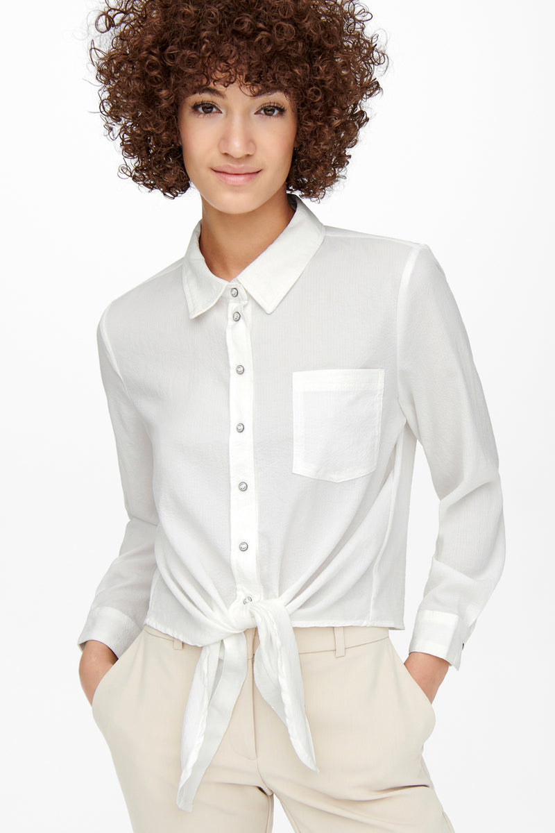 ONLLECEY LS KNOT SHIRT NOOS WVN