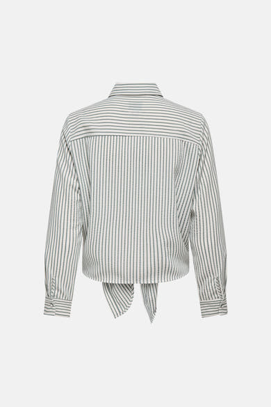 Chemise à manches longues rayée multicolore de ONLY, avec des manches boutonnées et un ourlet noué au dos.