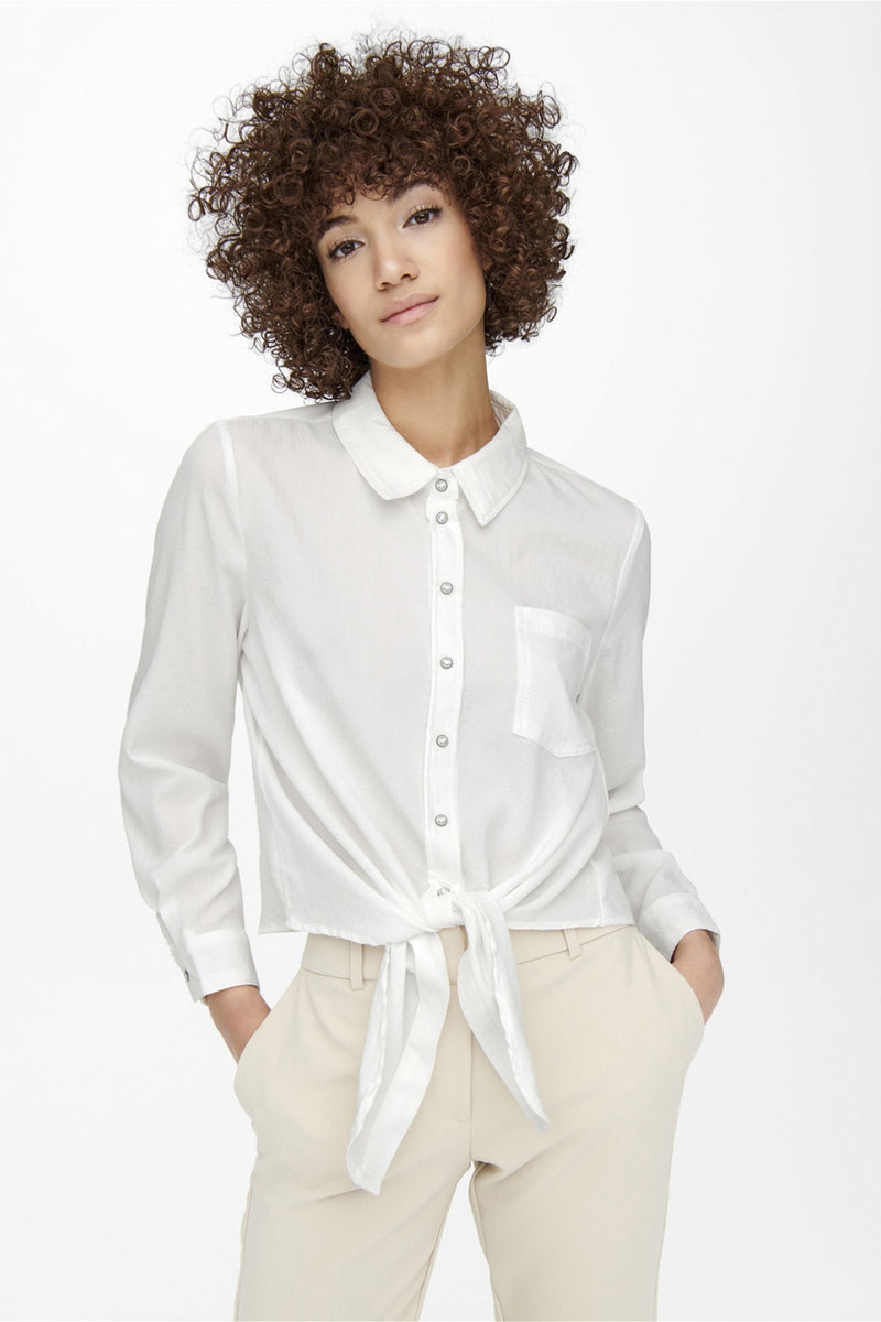 ONLLECEY LS KNOT SHIRT NOOS WVN