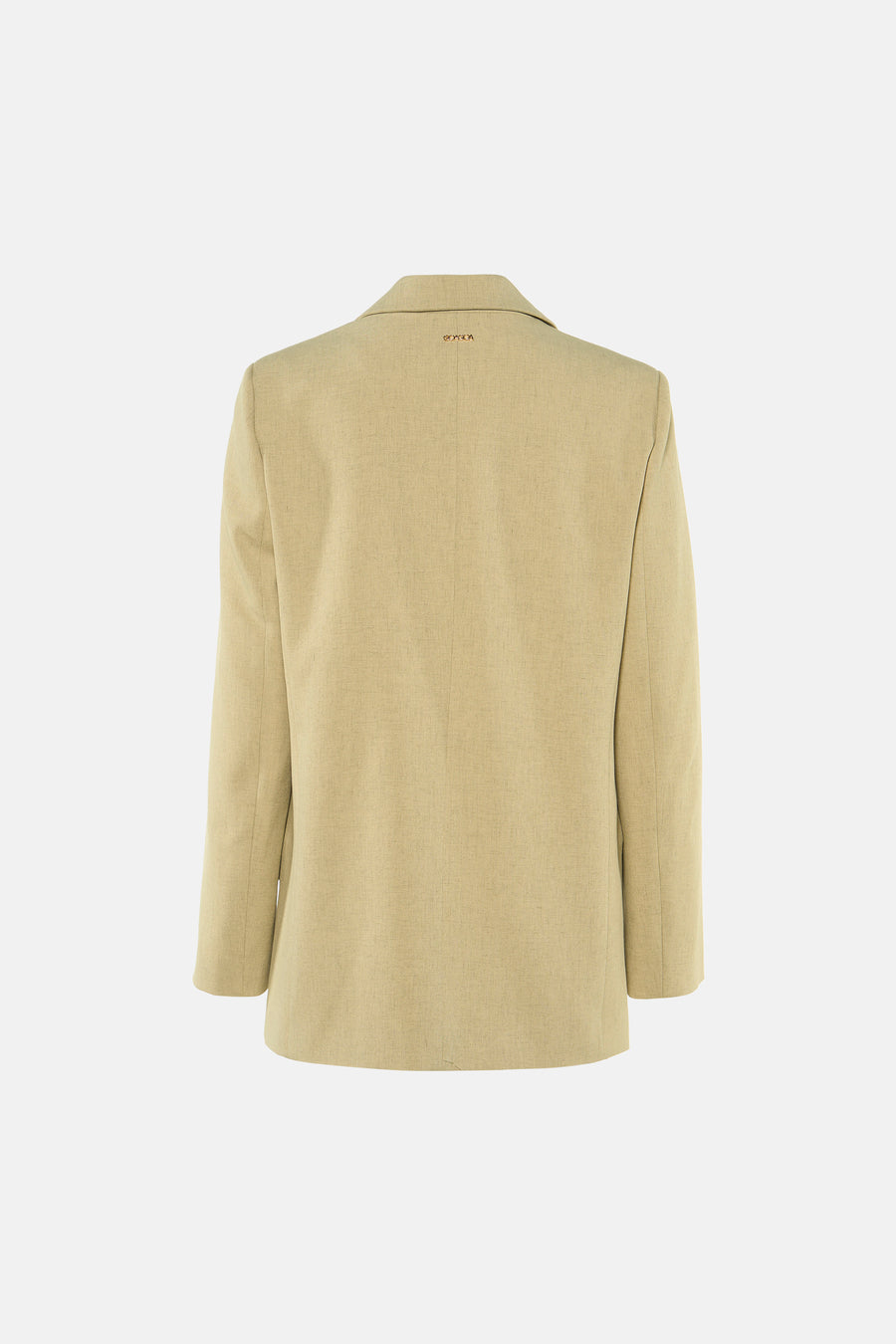 Blazer vert de GOA GOA, dos en tissu texturé, avec logo brodé sur le col.