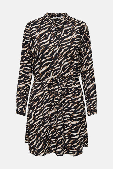 Multikleed met lange mouwen van ONLY, met een zebraprint en een strikceintuur.