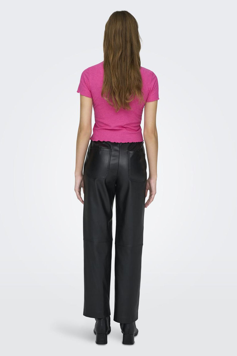 Top uni manches courtes Rose - ONLY®