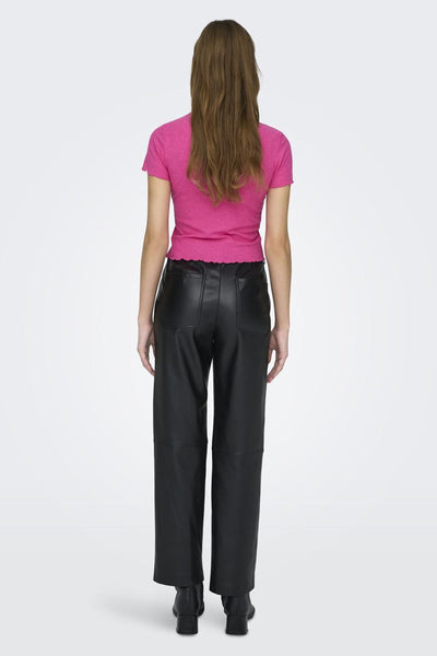 Top uni manches courtes Rose - ONLY®