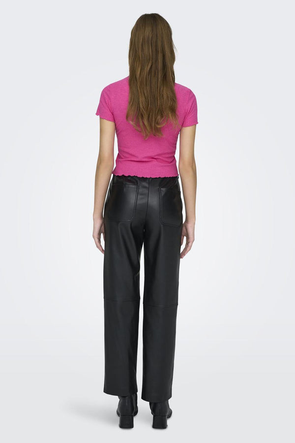 Top uni manches courtes Rose - ONLY®