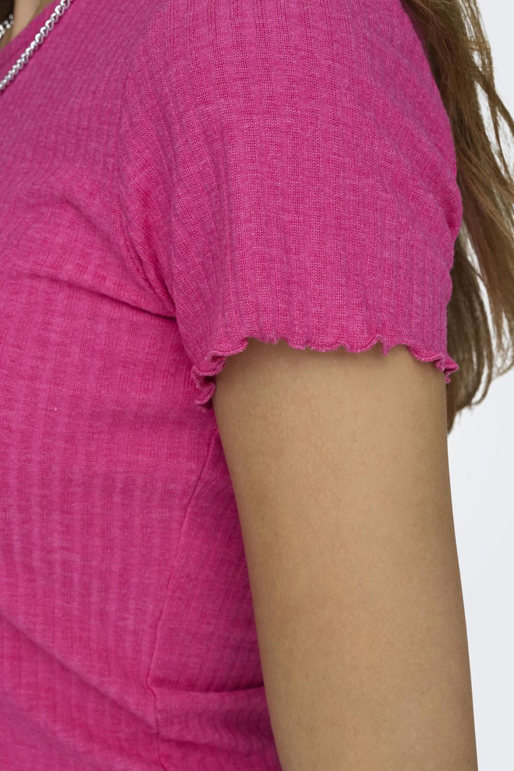 Top uni manches courtes Rose - ONLY®