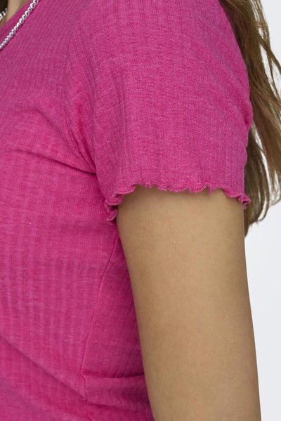Top uni manches courtes Rose - ONLY®