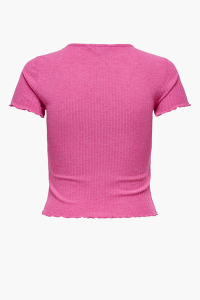 Top uni manches courtes Rose - ONLY®