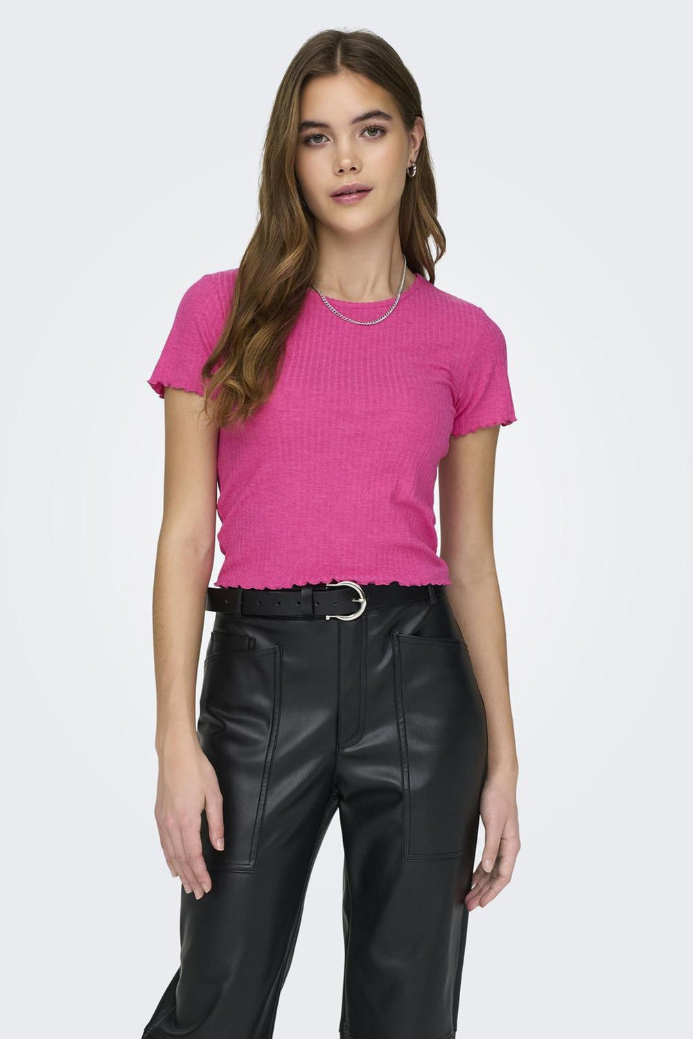 Top uni manches courtes Rose - ONLY®