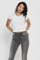 Top uni manches courtes Blanc - ONLY®