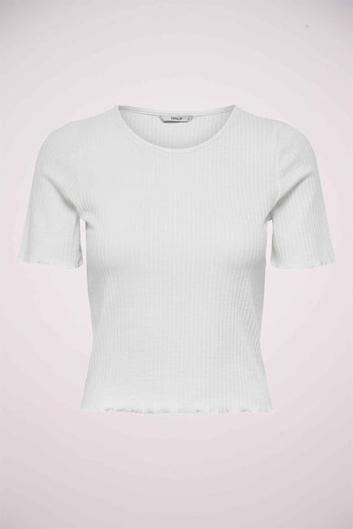 Top uni manches courtes Blanc - ONLY®