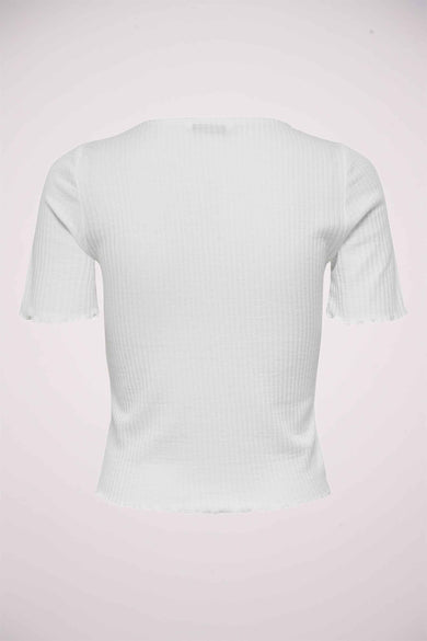 Top uni manches courtes Blanc - ONLY®