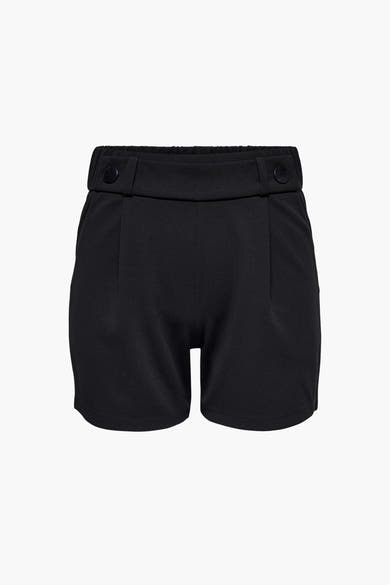 Short noir par JDY avec taille élastique et détails de boutons décoratifs.