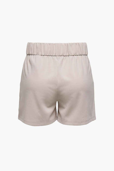 Korte grijze short van JDY, met elastische tailleband, van achteren gezien.