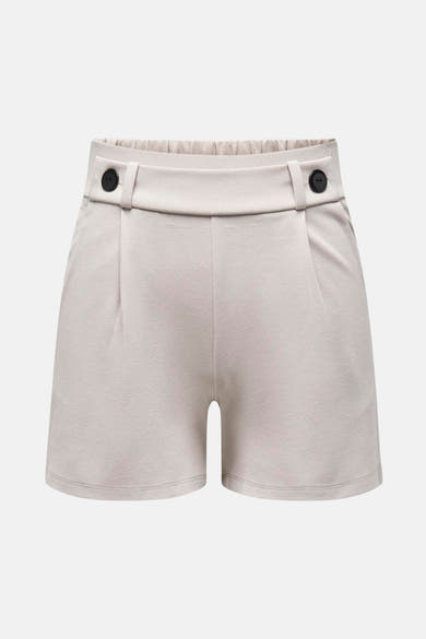 Korte grijze short van JDY, met riemlussen en decoratieve zwarte knopen.