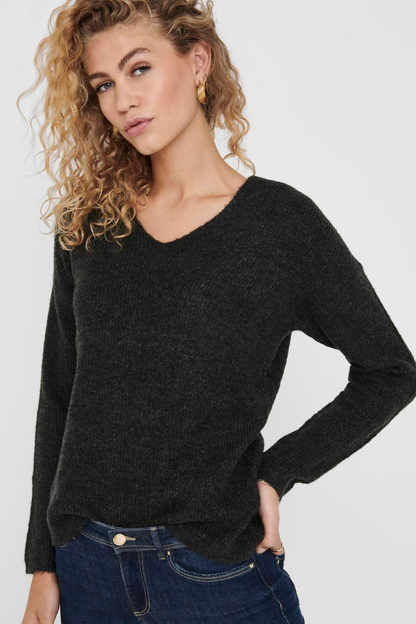 Pull col V Gris - ONLY®