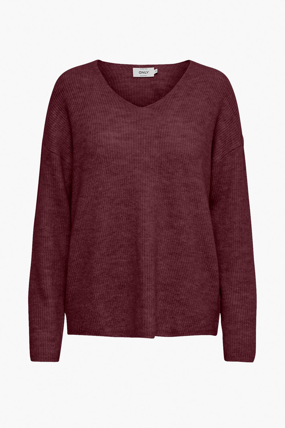 Pull col V Rouge - ONLY®