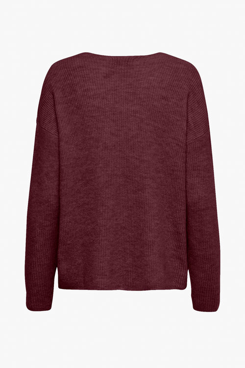 Pull col V Rouge - ONLY®