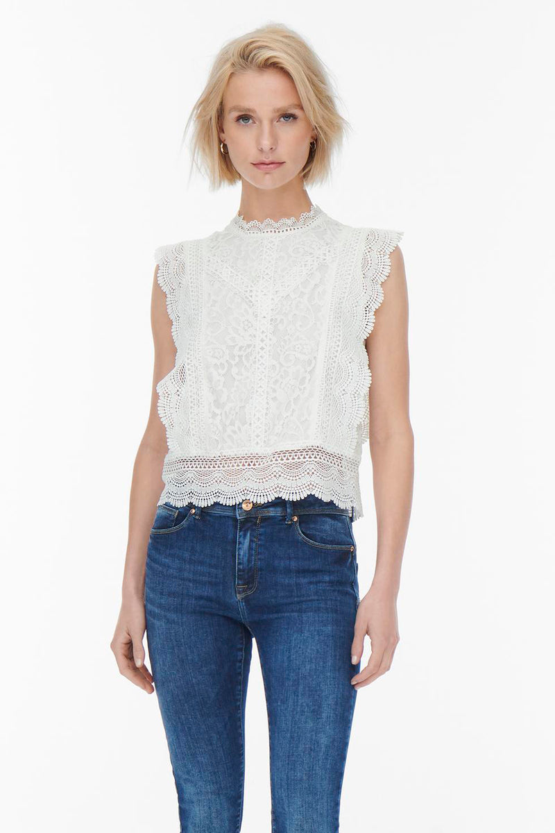 ONLKARO S/L LACE TOP NOOS WVN