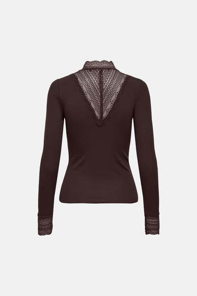 Top uni manches longues brun - ONLY®