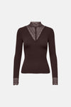 Top uni manches longues brun - ONLY®