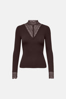 Top uni manches longues brun - ONLY®
