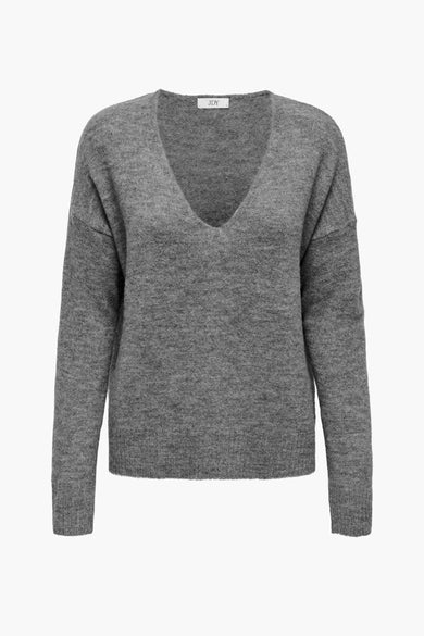 Pull met ronde hals - grijs