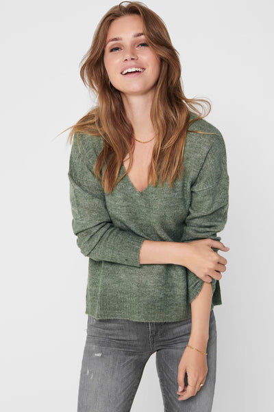 Pull col rond Vert - JDY