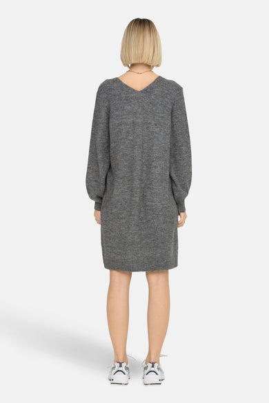 Kleedje met lange mouwen - grijs