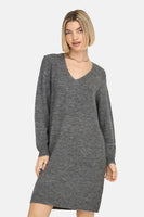 Kleedje met lange mouwen - grijs