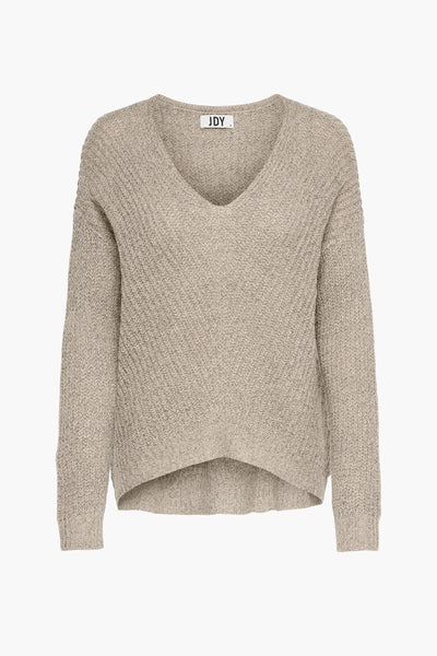 Pull col V Brun - JDY