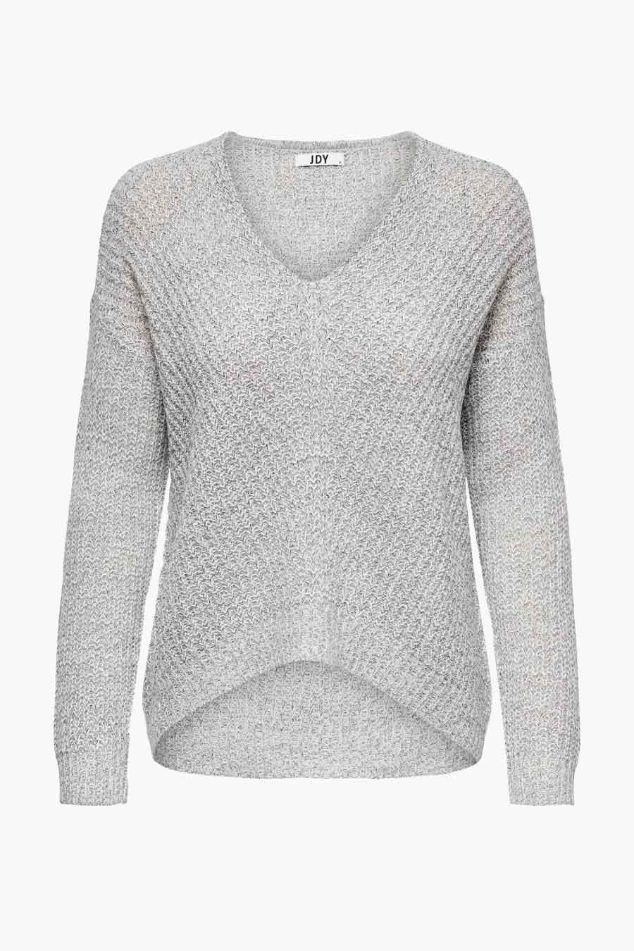 Pull col V Blanc - JDY