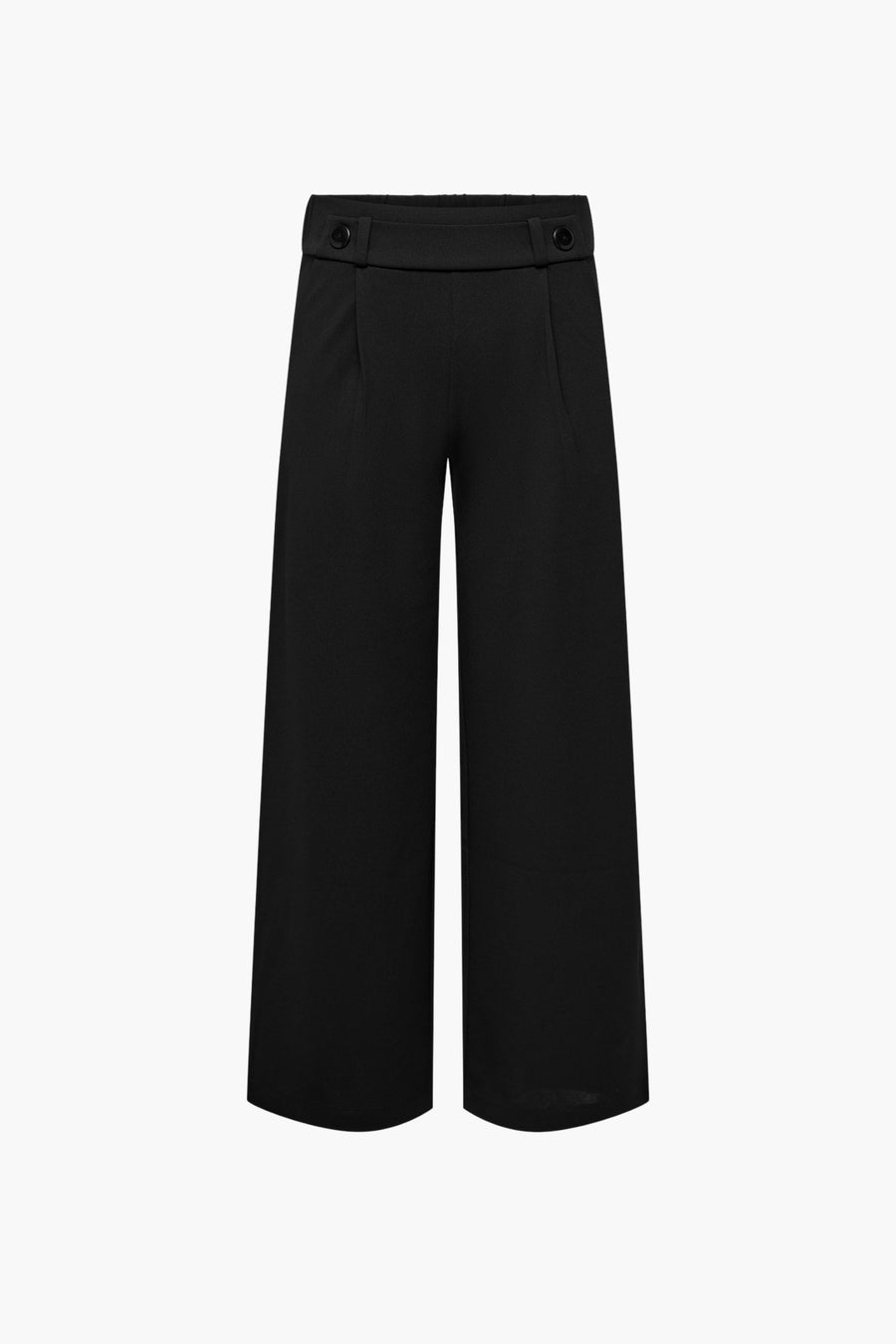 Pantalon de costume noir par JDY avec une taille haute et des boutons décoratifs.