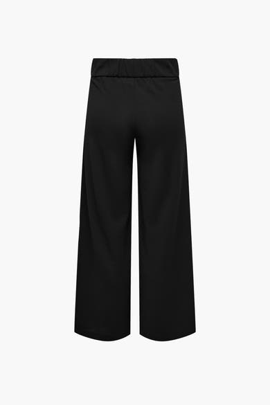 Pantalon de costume noir par JDY, coupe ample et large, taille élastique.