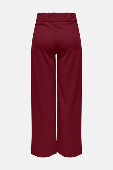 Pantalon de costume rouge de JDY avec taille élastique, vue de dos.