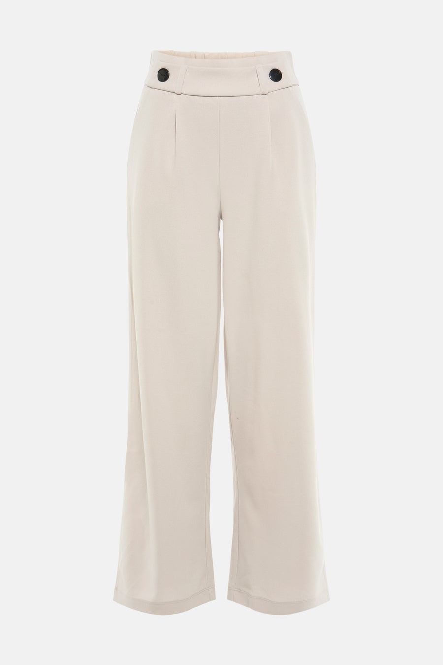 Pantalon de costume beige de JDY avec taille haute à deux boutons et jambes larges.